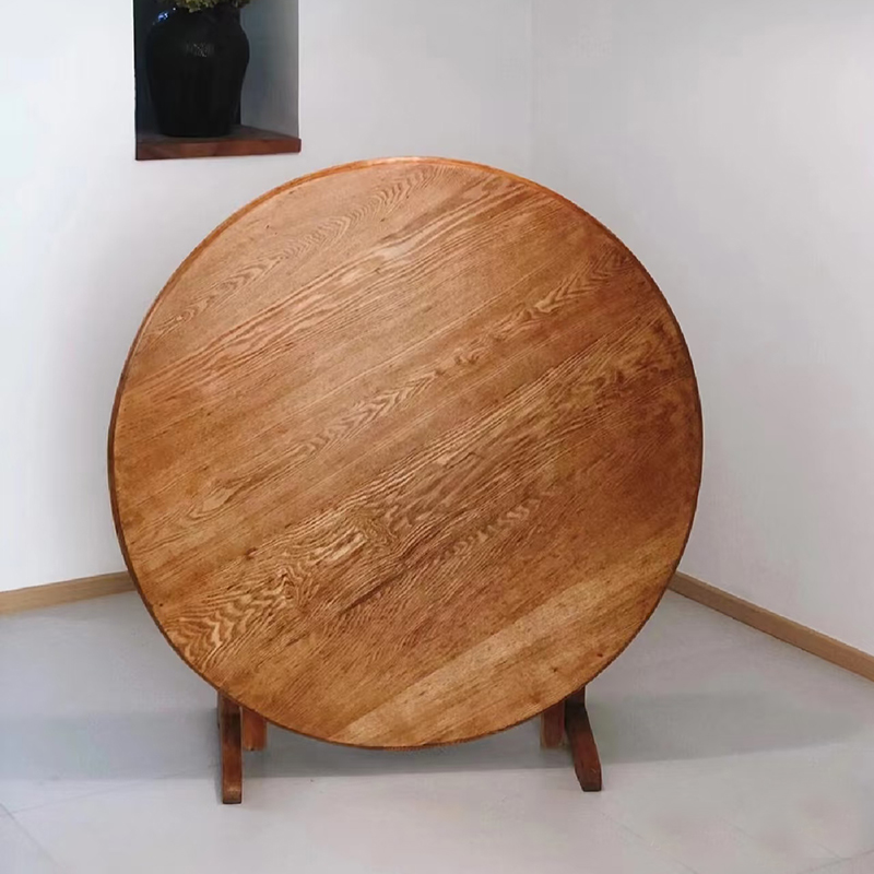 圆形茶几板材新中式大圆桌酒店