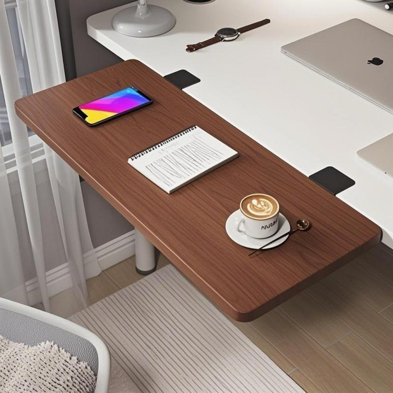 桌面延长版实木置物架免打孔手托