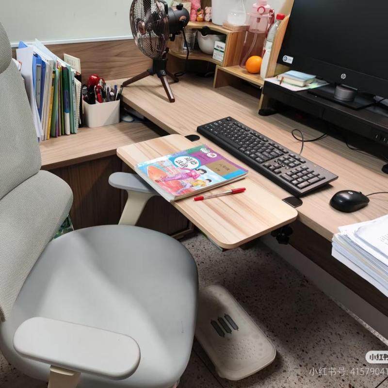 实木桌面延长板免打孔手臂托架