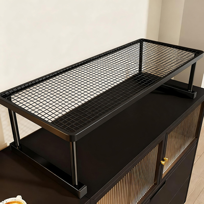 实木咖啡机置物架台面杯子收纳架