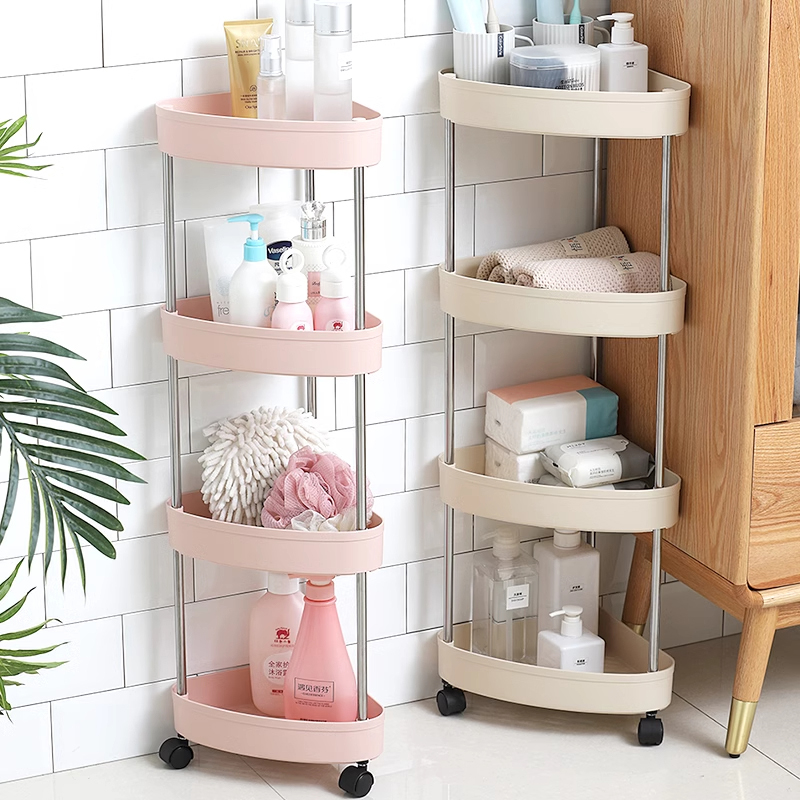 浴室置物架卫生间三角落地小推车收纳架可移动转角厨房蔬菜水果架