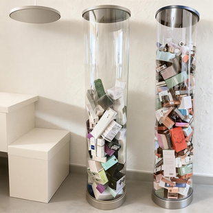 空瓶收纳桶化妆品空瓶储物桶美容院瓶罐专用置物筒护肤品瓶整理桶