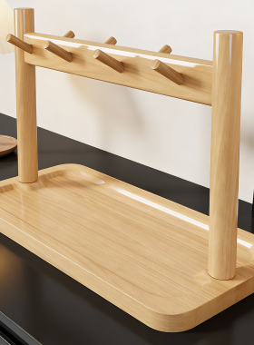 实木玄关钥匙架桌面香薰托盘