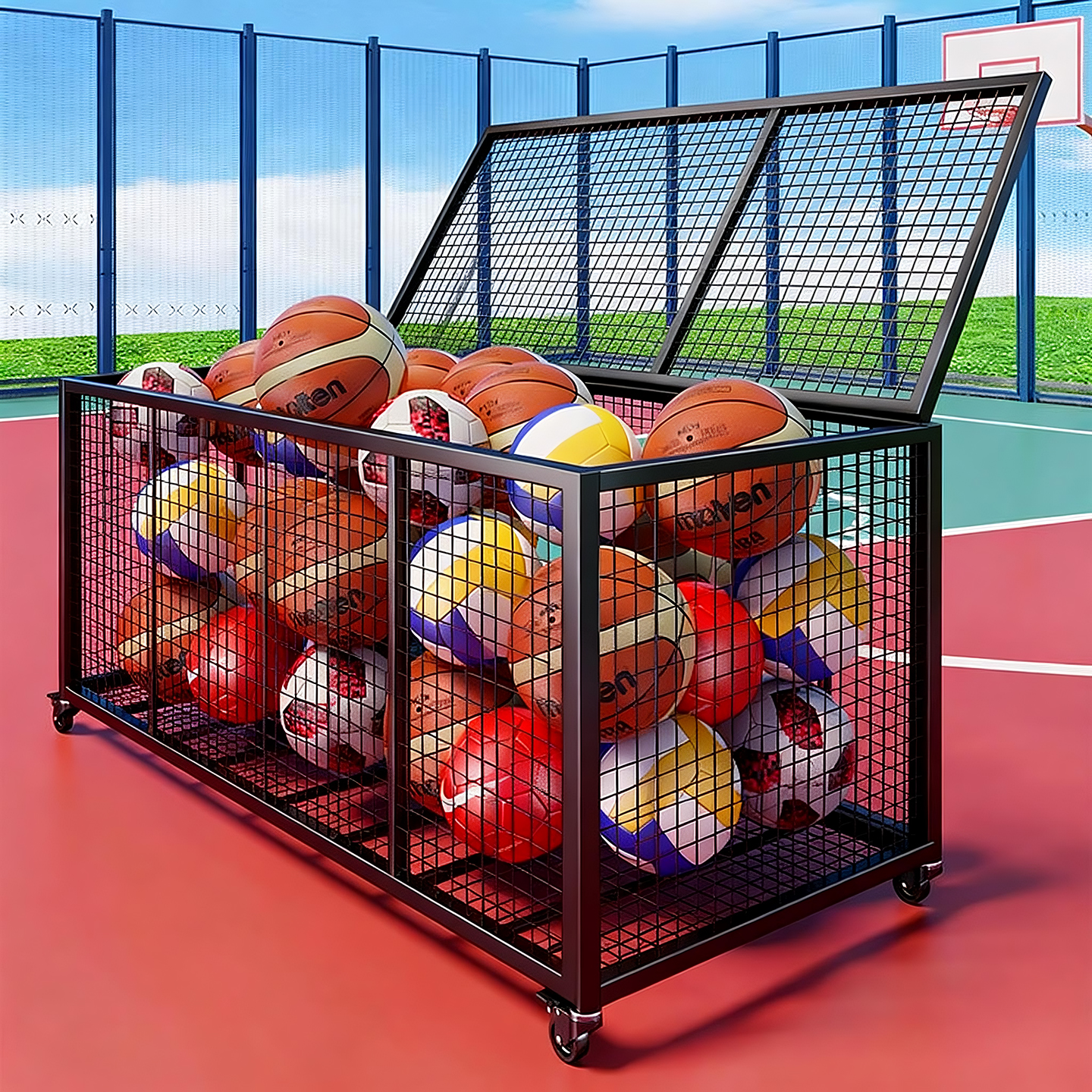 篮球收纳筐操场足球排球整理筐