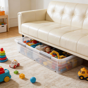 猪食槽玩具收纳箱长方形沙发底下猪槽宝宝积木整理箱羊槽子饮水槽