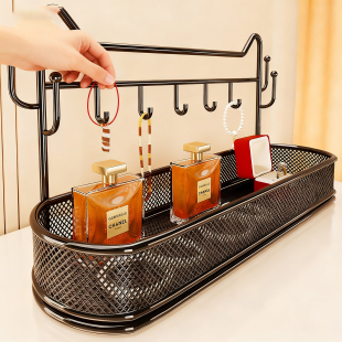 玄关钥匙收纳挂架入口鞋柜桌面手表首饰储物展示架分层湿巾放置架