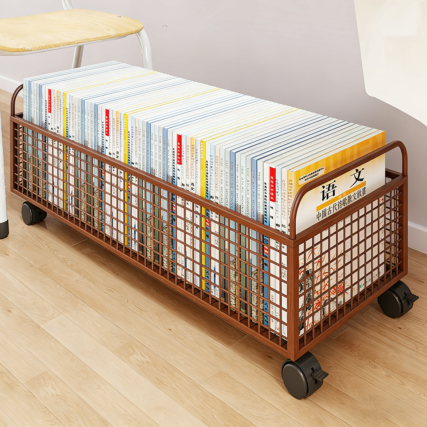 桌下书本收纳箱学生教室用装书箱可移动书包课本置物架书柜小推车,住宅家具,书架,淘宝优惠券,粉丝福利购,淘宝优惠卷