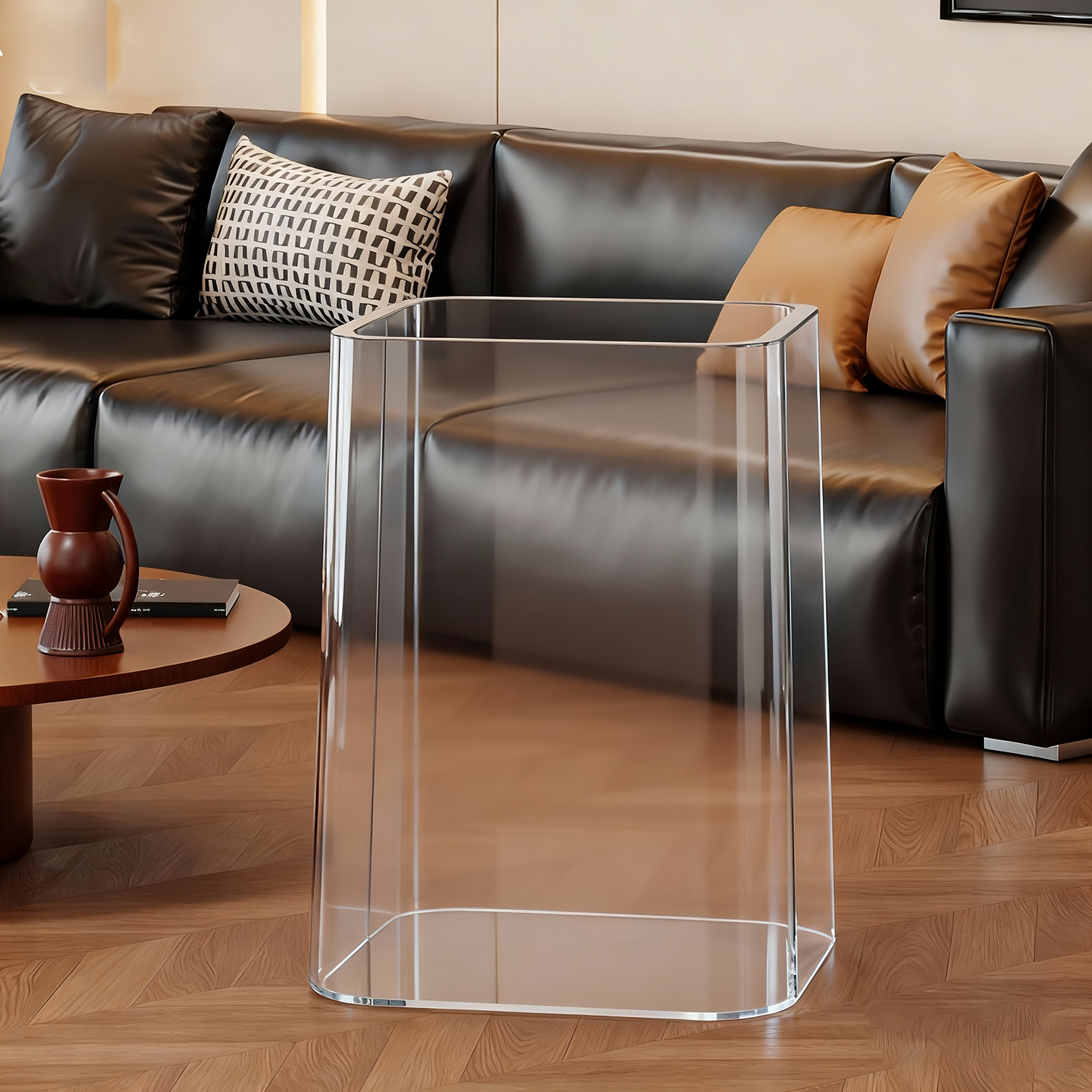 家用高档中古风垃圾桶卧室客厅厨房木纹卫生桶多功能带盖双层纸篓,家庭/个人清洁工具,垃圾桶,淘宝优惠券,粉丝福利购,淘宝优惠卷