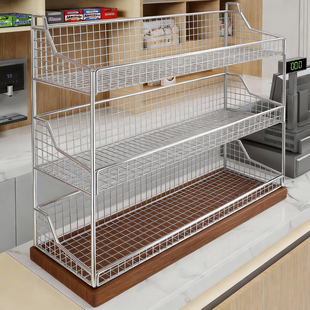 超市收银台货架便利店门口桌面口香糖饮料收纳展示架小卖铺陈列架