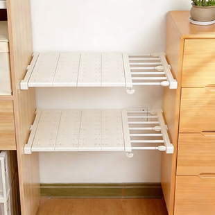 主机柜收纳可伸缩柜内分层隔板自由调节多层置物架主机柜收纳神器