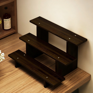 酒架子展示架桌面小洋酒红酒收纳架多功能阶梯式白酒酒瓶储物柜