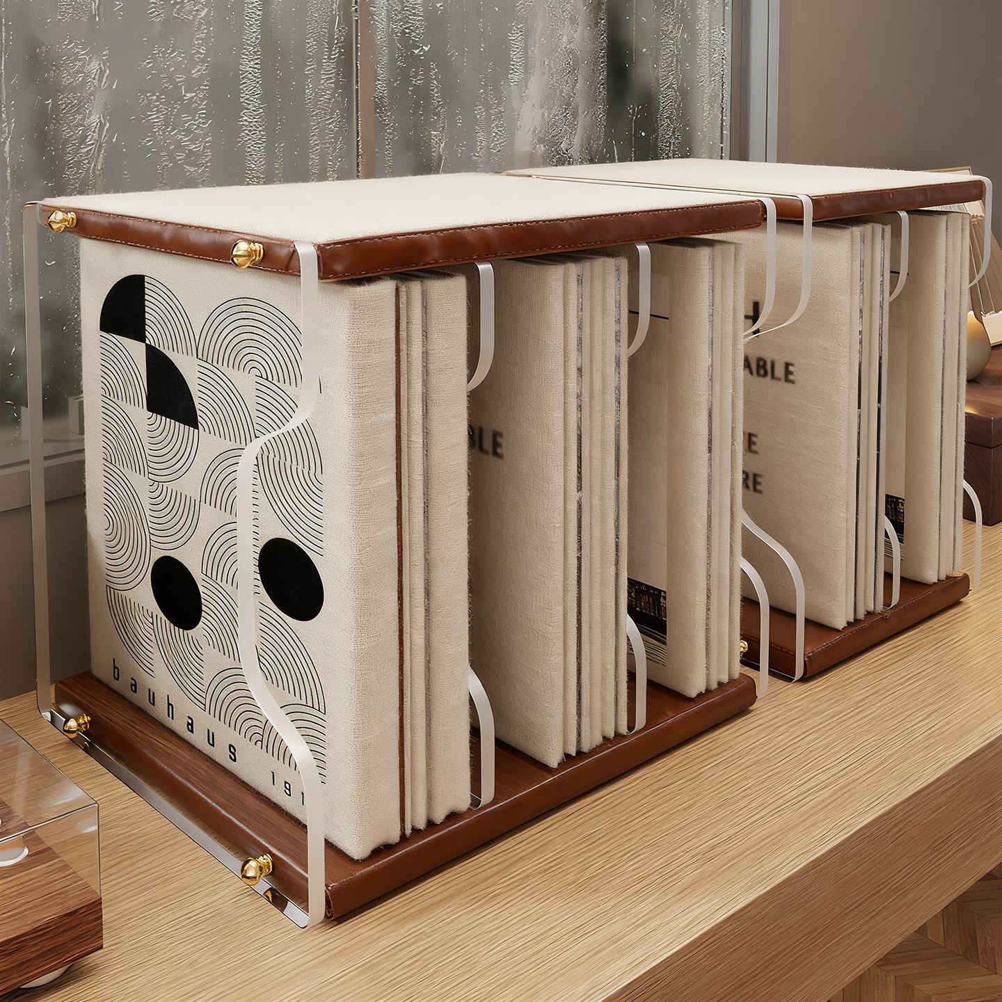 CD架黑胶亚克力展示架唱片存放架桌面分格光盘碟片储物柜专辑收藏