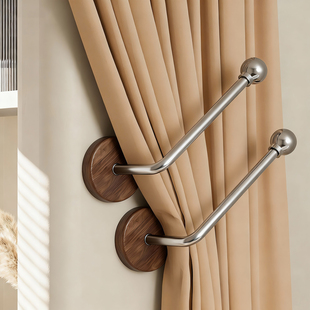 窗帘固定器墙上门帘挂扣多功能免打孔窗纱收纳收拢神器侧钩卡扣夹