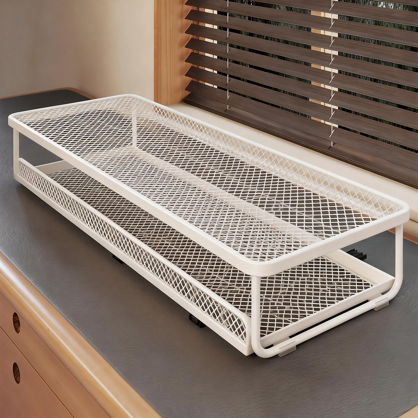 咖啡机置物架桌面双层杯架茶包水杯收纳架可抽拉马克杯整理储物架