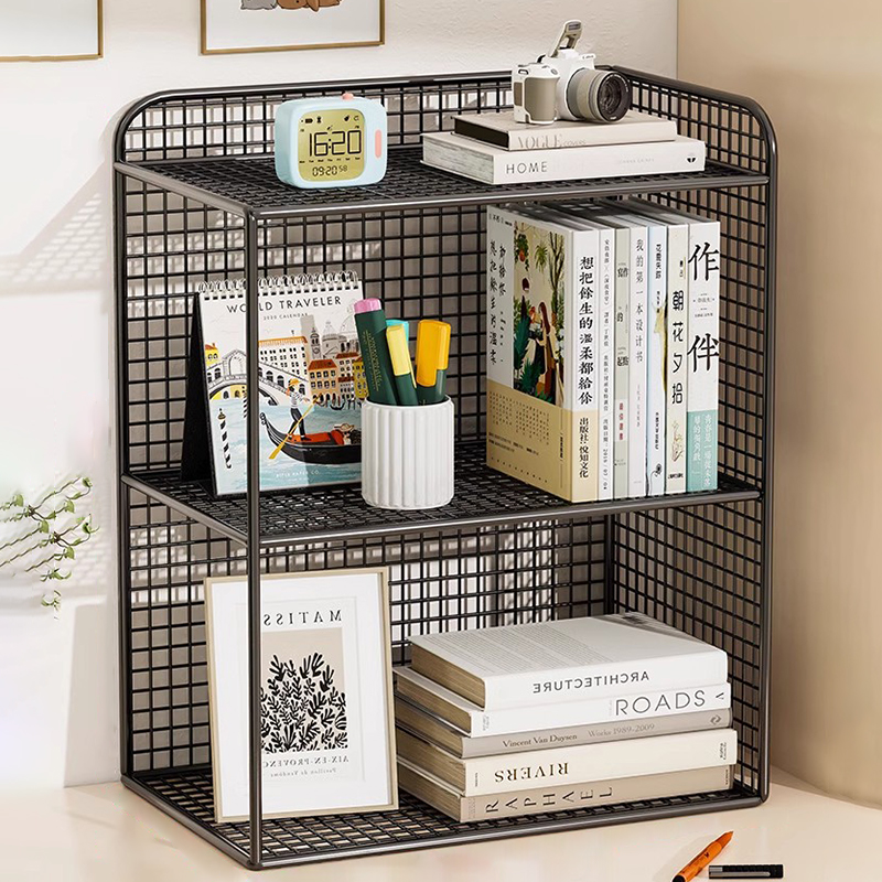桌面置物架桌上书架铁艺书桌收纳架子办公桌上储物架子简易分层架,收纳整理,书桌收纳置物架,淘宝优惠券,粉丝福利购,淘宝优惠卷