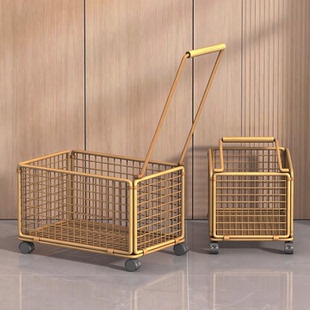 买菜便携加厚购物小拉车家用可移动放菜篮取快递神器书本置物架子