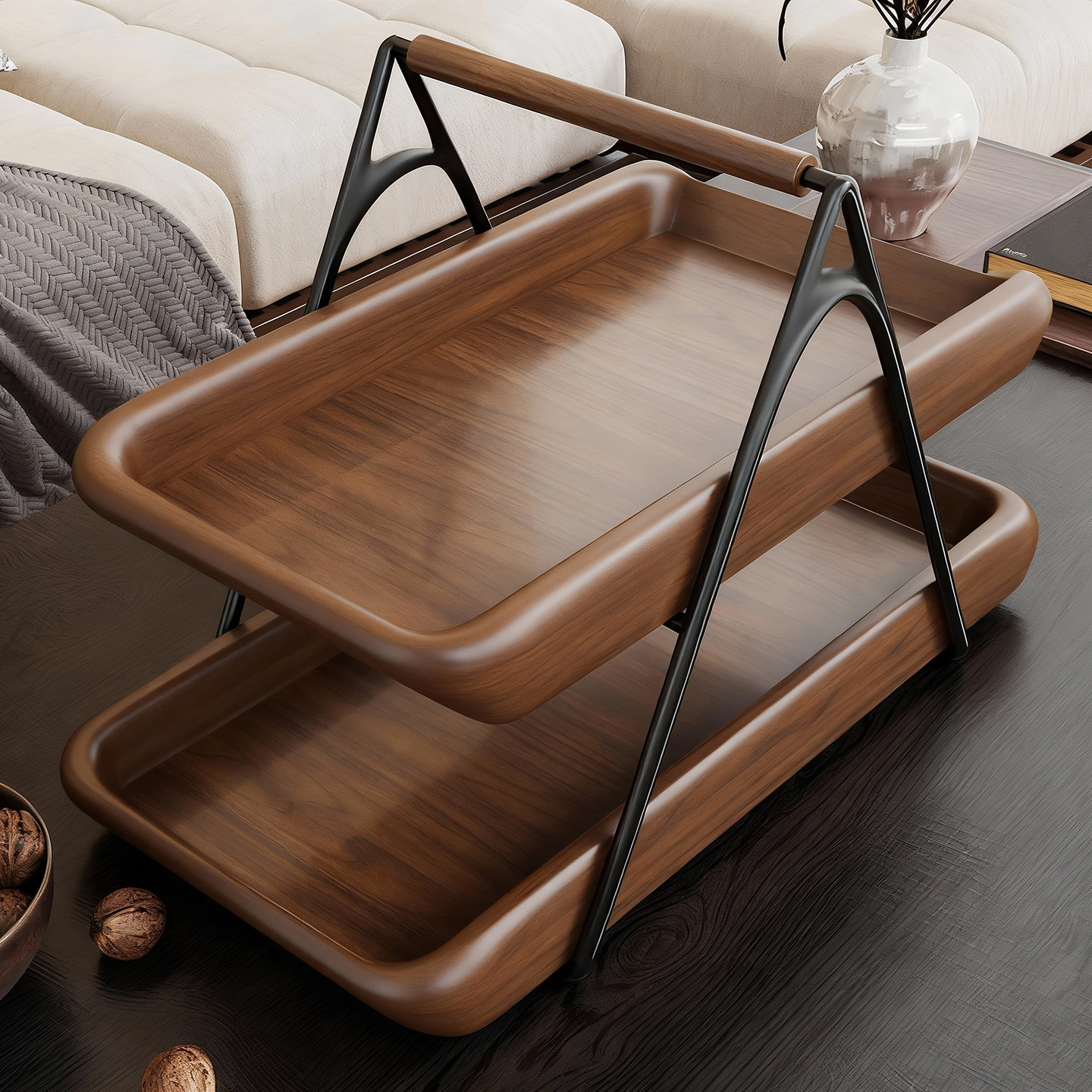 客厅实木果蔬篮茶几餐桌桌面水果瓜果收纳架多层糖果零食点心盘,餐饮具,果盆/果盘/果篮,淘宝优惠券,粉丝福利购,淘宝优惠卷