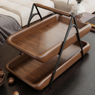 客厅实木果蔬篮茶几餐桌桌面水果瓜果收纳架多层糖果零食点心盘