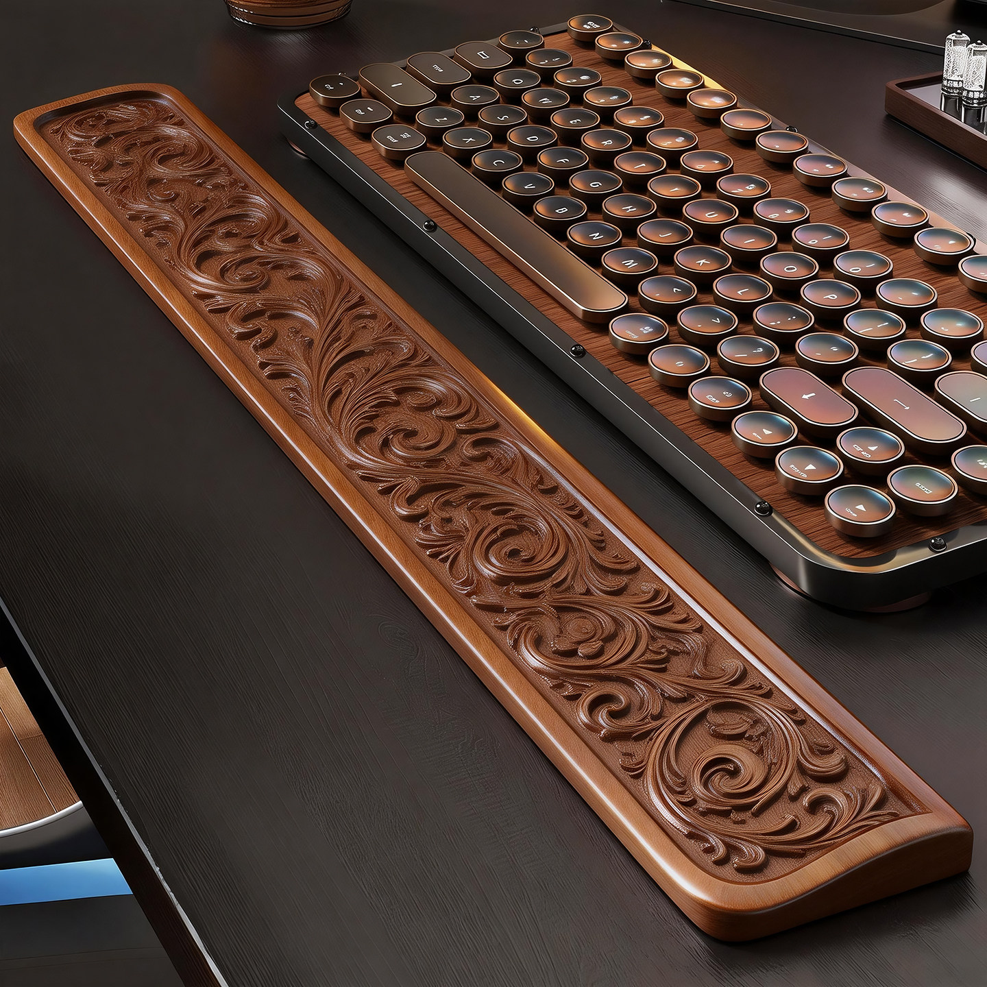 实木键盘手托机械键盘掌托手腕垫高防滑垫鼠标键盘护腕垫木质腕托