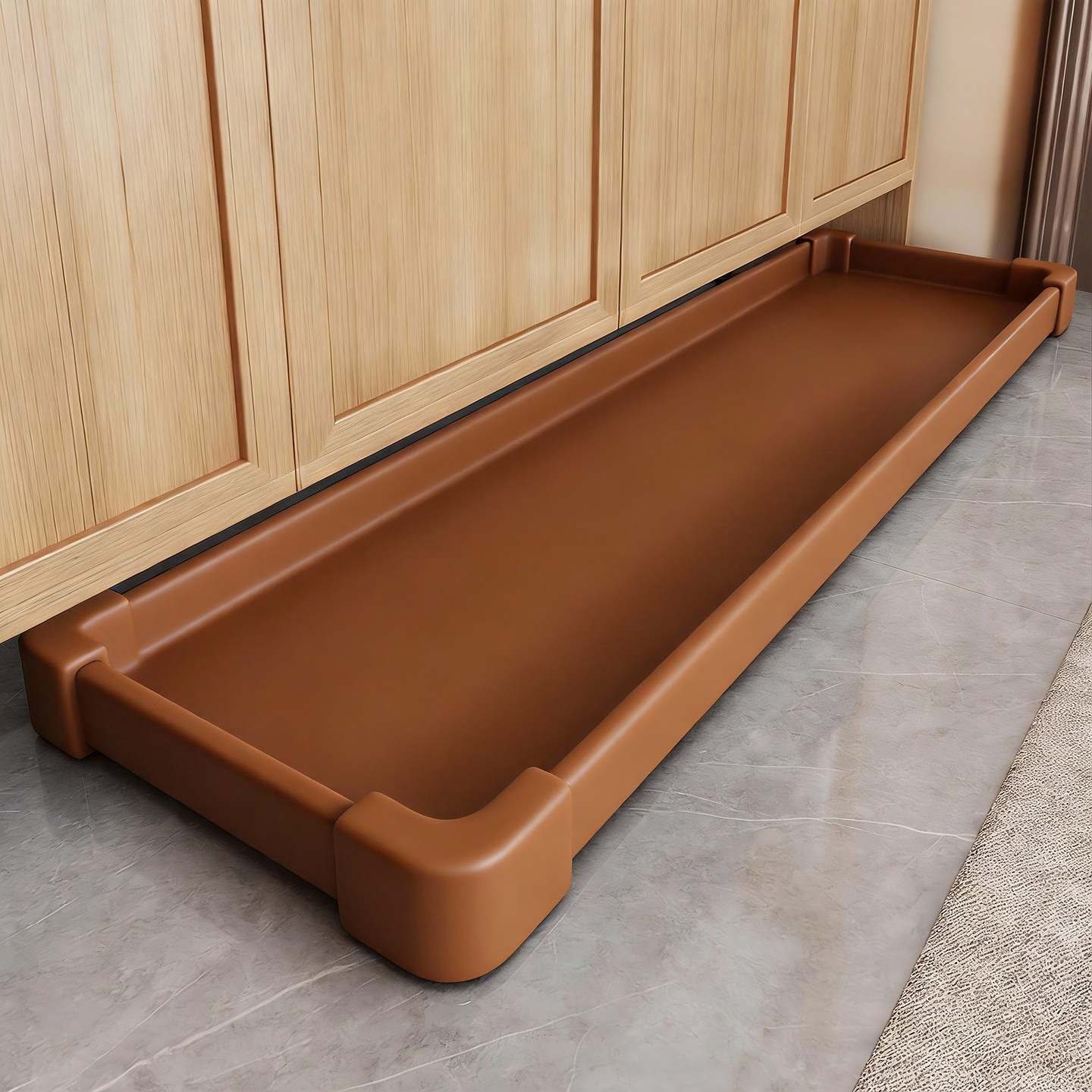 踢脚抽屉鞋柜入户边柜底部鞋子收纳架免打孔反弹抽拉鞋架换鞋神器,收纳整理,收纳箱,淘宝优惠券,粉丝福利购,淘宝优惠卷