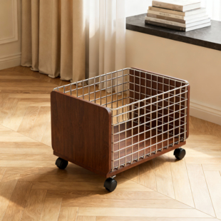 书包置物架学习桌下可移动收纳箱书籍资料整理箱学习用品储物箱