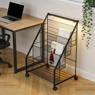 书报架杂志报刊收纳架资料宣传手册展示架落地报纸置物架简易书柜