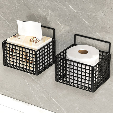 免打孔卫生间纸巾盒壁挂式厕纸盒抽纸盒厕所放置卫生纸卷纸置物架