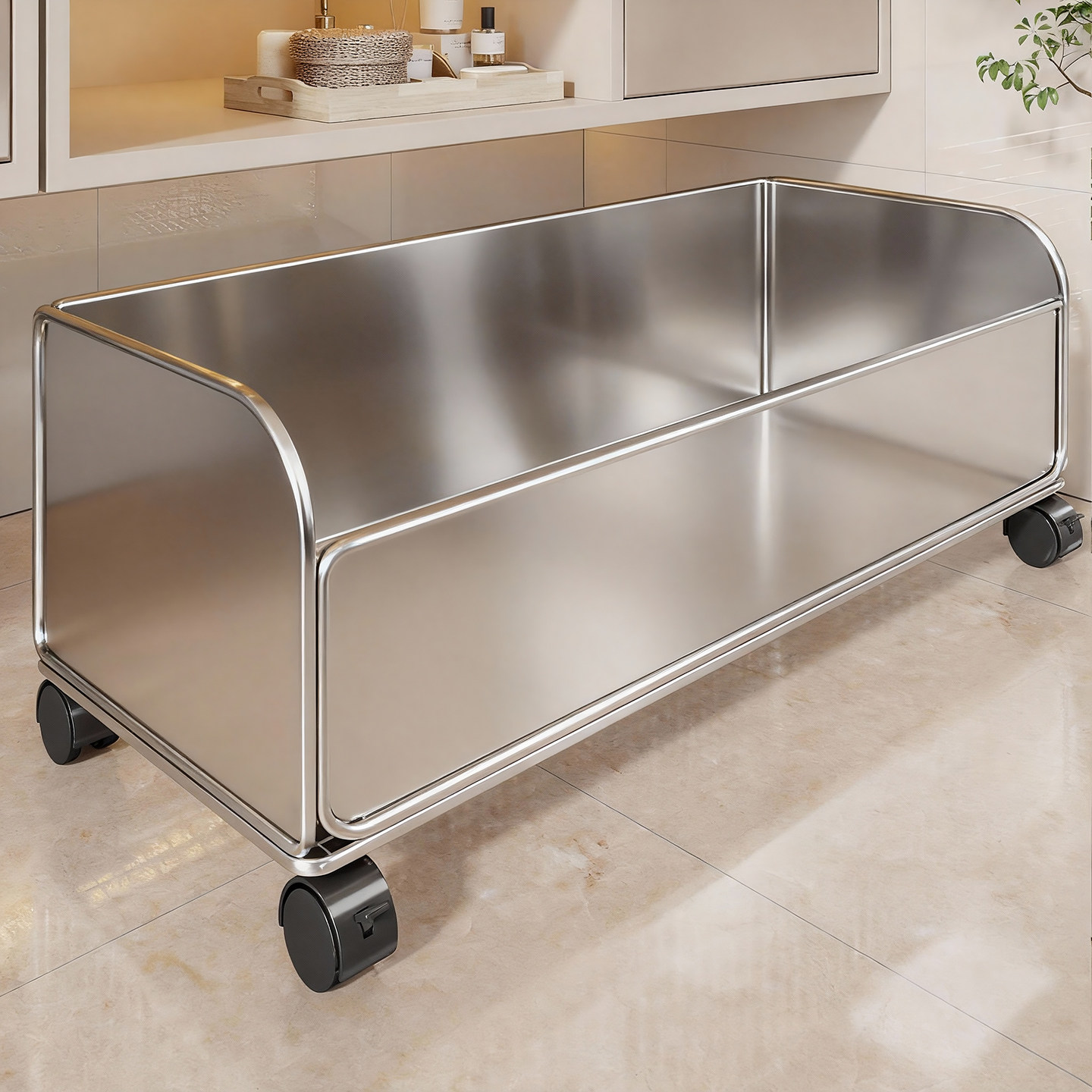 卫生间柜下可移动小推车浴室洗衣液清洗剂收纳筐洗护用品储物架子,家庭/个人清洁工具,浴室角架/置物架,淘宝优惠券,粉丝福利购,淘宝优惠卷