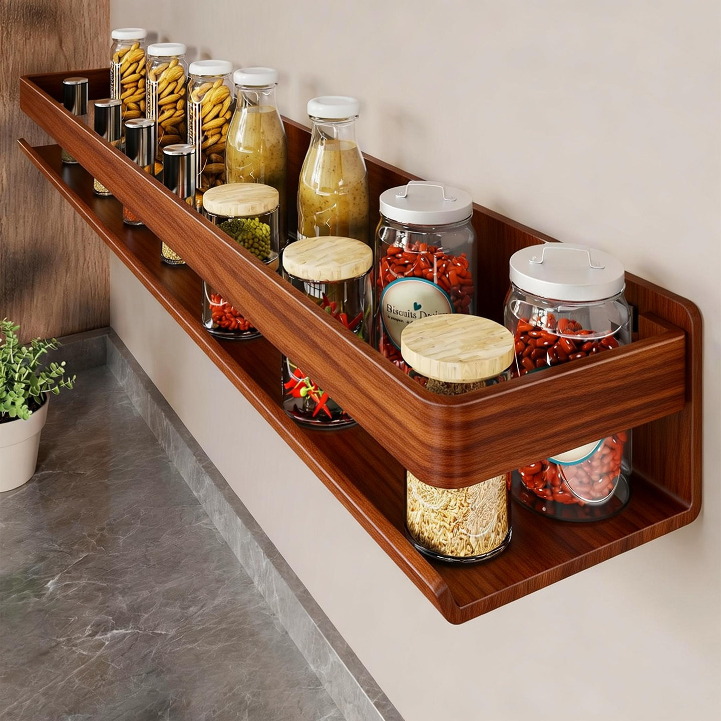 厨房置物架墙面油盐酱醋佐料收纳架家用免打孔香料调料瓶罐放置架,厨房/烹饪用具,调料置物架,淘宝优惠券,粉丝福利购,淘宝优惠卷