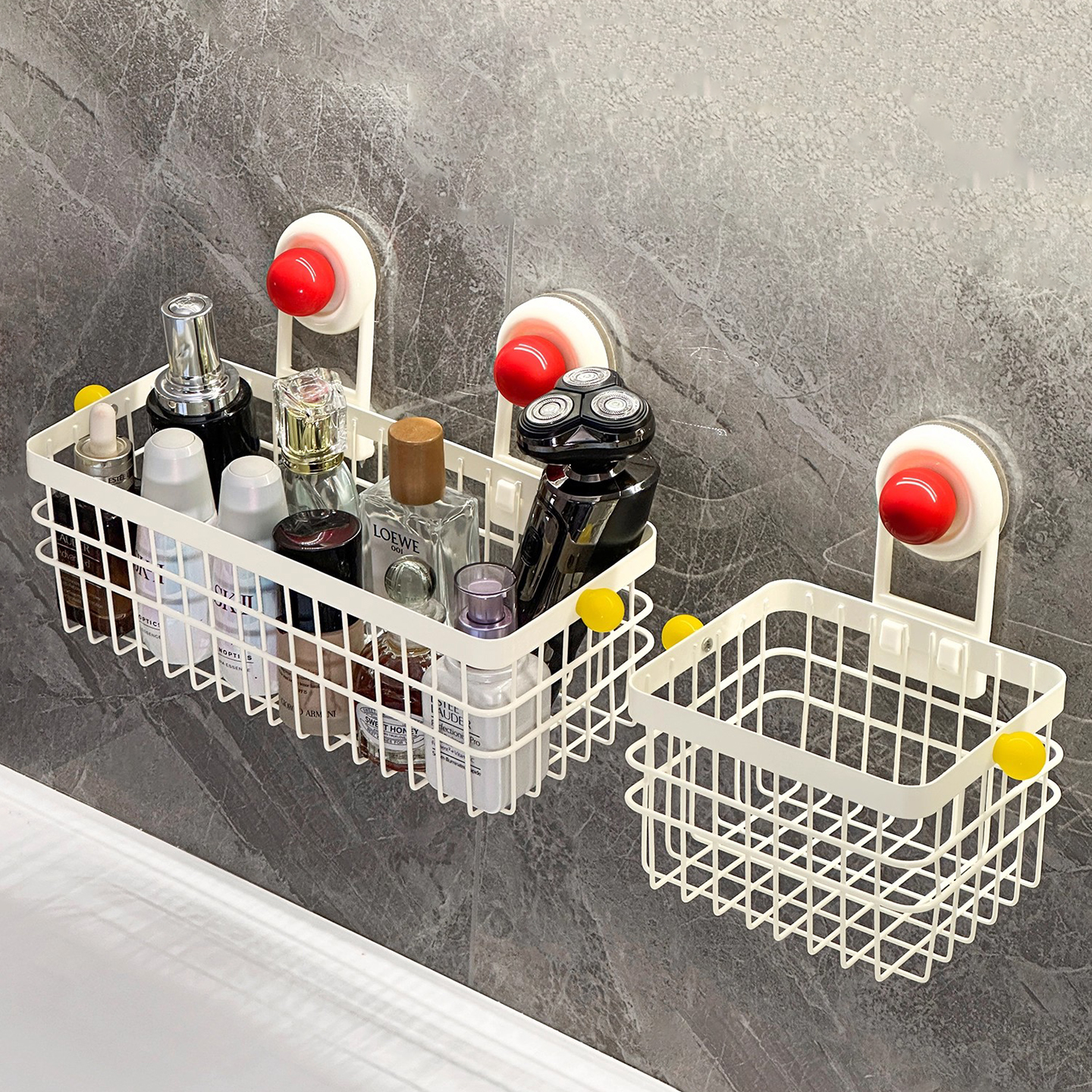 梳子收纳篮卫生间墙面吸盘置物架