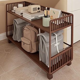 家用落地书架书本书籍分层置物架多功能书包学习用品可移动收纳架