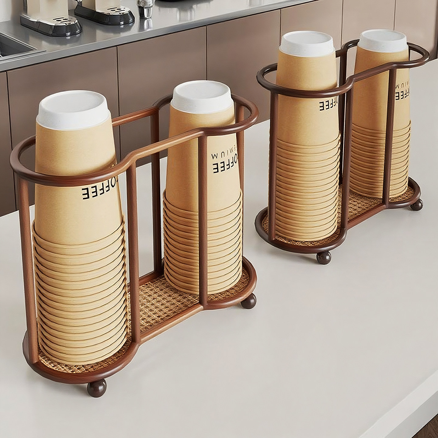 桌面一次性塑料杯收纳置物架