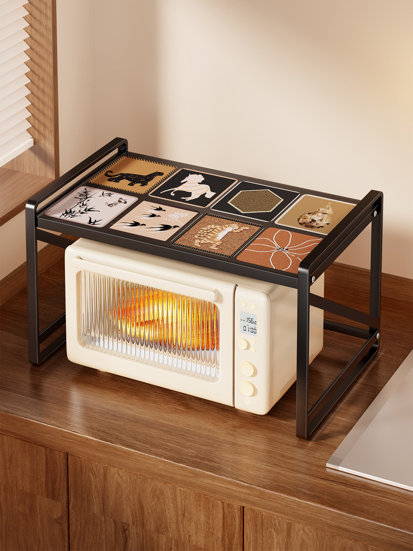 厨房微波储物架家用多功能支架多层烤箱电饭煲台面双层储物架,厨房/烹饪用具,微波炉置物架,淘宝优惠券,粉丝福利购,淘宝优惠卷