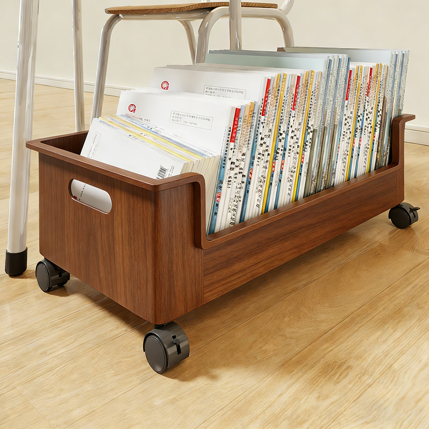 可移动书架桌边书包置物架书桌旁书本收纳箱教室装书小推车储物架,住宅家具,书架,淘宝优惠券,粉丝福利购,淘宝优惠卷