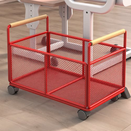 书本书包收纳箱可移动带轮小推车