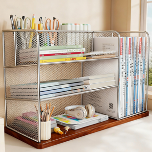 桌面书架学生书桌书本置物架分科分类整理架立式分层书立架小书柜