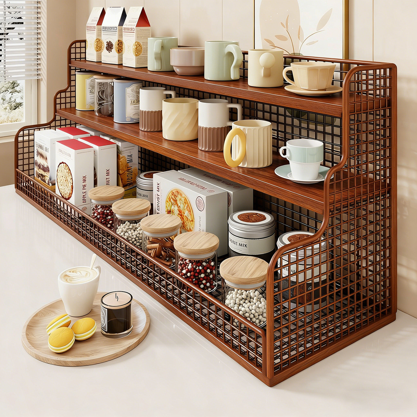 桌面置物架餐边柜餐桌台面杯架多层杯子收纳架茶具茶杯整理储物架,住宅家具,搁板/置物架/家用陈列架,淘宝优惠券,粉丝福利购,淘宝优惠卷