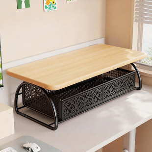 打印机置物架小型针式发票机放置架可抽拉文件收纳架双层储物支架