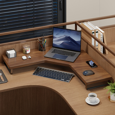 实木电脑增高架办公桌拐角托架