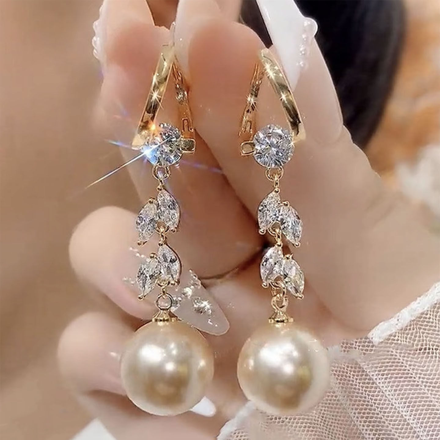 姿茉日韩铜合金女不过敏耳环