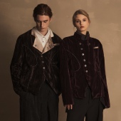 TAM 意大利压褶丝绒双面手缝线抗皱夹克外套西装 TUAS 堂吉诃德