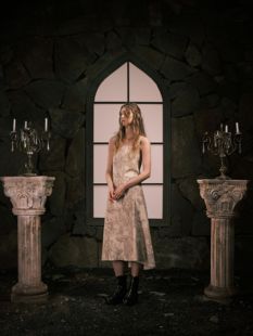 TUAS 真丝花卉吊带裙 夜幕 Acanthus 意大利面料 挽歌 TAM