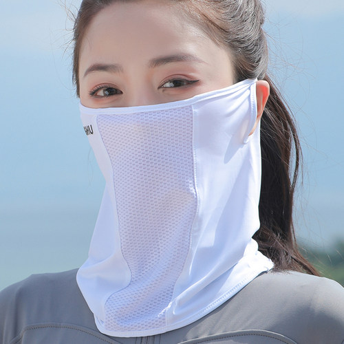 防晒面纱女男夏季全脸遮阳