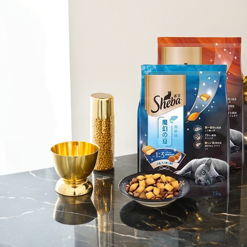 Sheba希宝夹心酥猫粮全期全价成猫通用添加夹心酥鸡肉海鲜味1.5kg