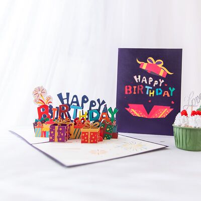 Birthday 3D greeting card couple anniversary children gift