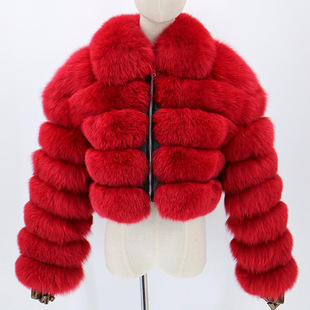 top jacket long sleeves short fur with coat New women faux