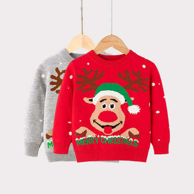 Children's Christmas cartoon sweater autumn winter pullover