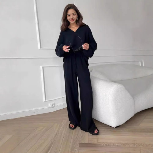 New cotton linen set, cardigan, long sleeved top pants set