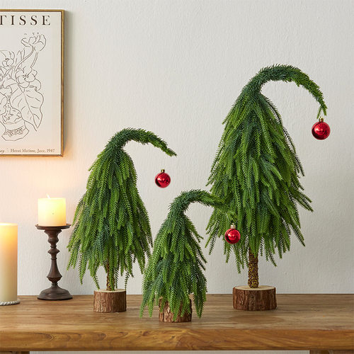 New Christmas Tree cmcmcm Leaf Pine Small Desktop Ornament