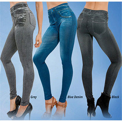 women's Yoga fake corset imitation denim leggings yoga pants